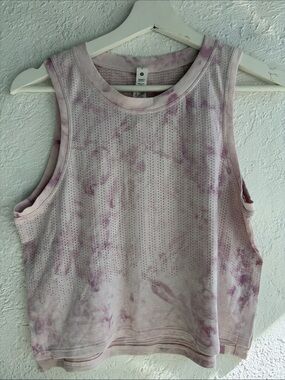Lululemon Women’s Light Pink Tie-Dye Sleeveless Tank Top